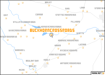 map of Buckhorn Crossroads