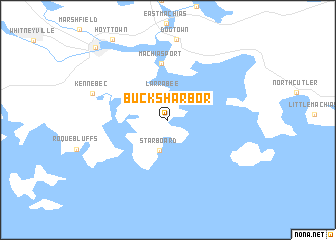 map of Bucks Harbor