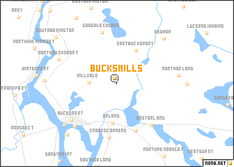 map of Bucks Mills