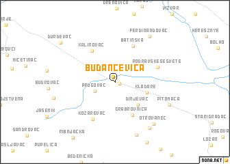map of Budančevica
