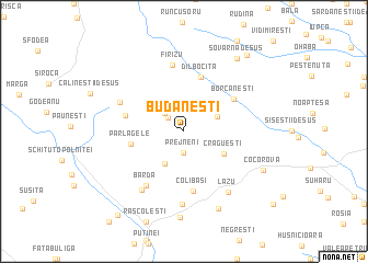 map of Budăneşti