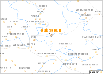 map of Budaševo