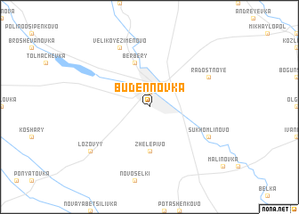 map of Budënnovka