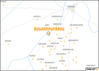 map of Budhanpurābād