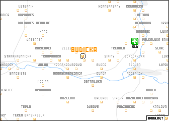 map of Budička