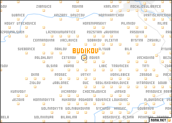 map of Budíkov