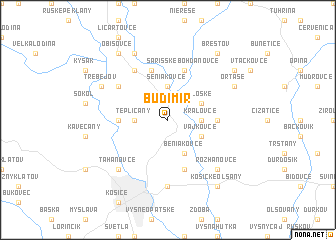 map of Budimír