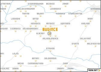 map of Budince