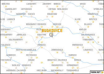 map of Budkovice