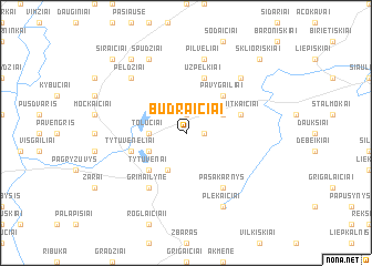 map of Budraičiai