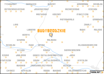 map of Budy Brodzkie