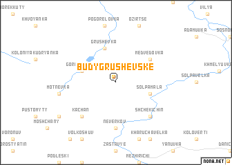 map of Budy Grushevske