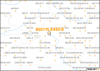 map of Budy Mławskie