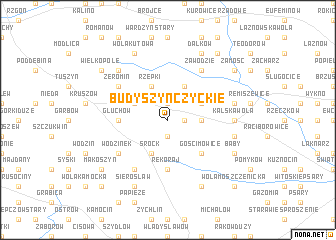 map of Budy Szynczyckie