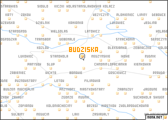 map of Budziska