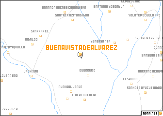 map of Buenavista de Álvarez