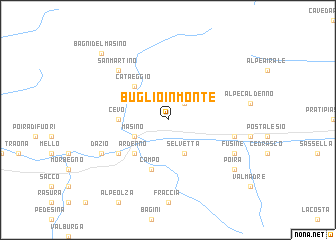 map of Buglio in Monte