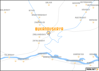 map of Bukanovskaya