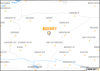 map of Bukhny