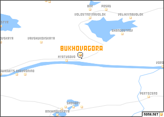 map of Bukhova Gora