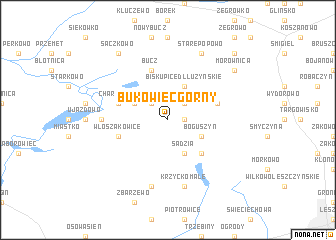 map of Bukowiec Górny