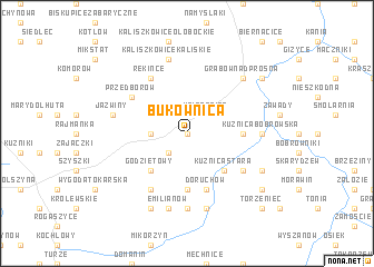 map of Bukownica