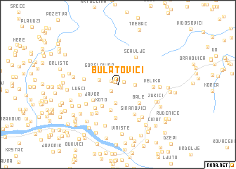 map of Bulatovići