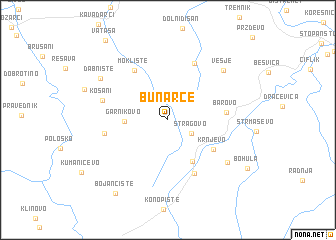 map of Bunarče