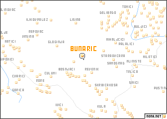 map of Bunarić