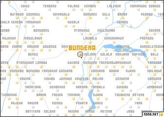 map of Bundema