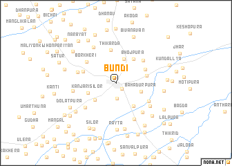 map of Būndi