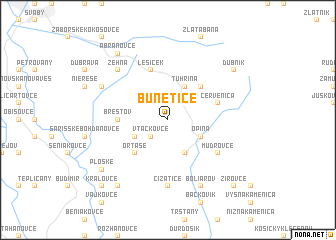 map of Bunetice