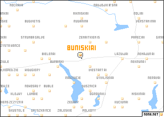 map of Buniškiai