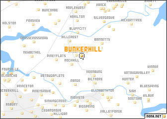 map of Bunker Hill