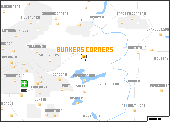 map of Bunkers Corners