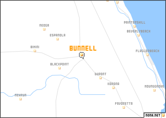 map of Bunnell