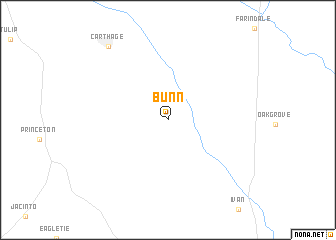 map of Bunn