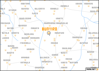 map of Bunyiro