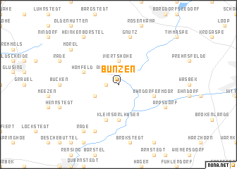 map of Bünzen