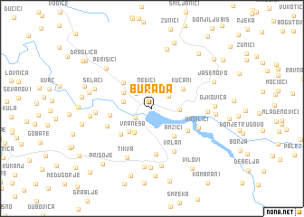 map of Burađa