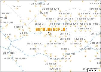 map of Būrbūr-e Soflá