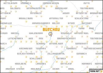map of Bürchau