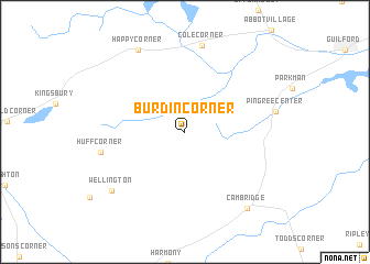 map of Burdin Corner