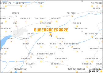 map of Büren an der Aare