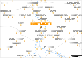 map of Burey-la-Côte