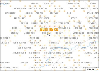 map of Buřínsko