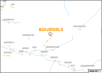 map of Burjanwāla