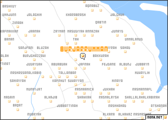 map of Burj ar Rummān