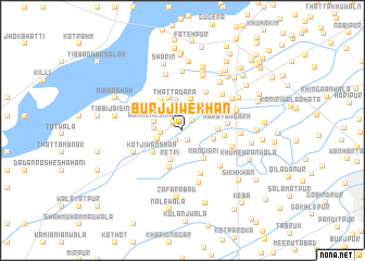 map of Burj Jīwe Khān