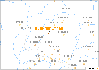 map of Burkān al Yaḑr